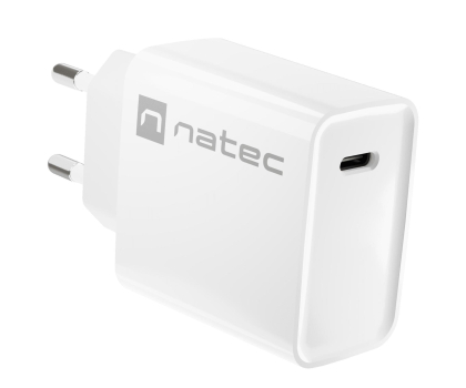 Ładowarka i akumulator Natec RIBERA 1X USB-C 20W BIAŁA
